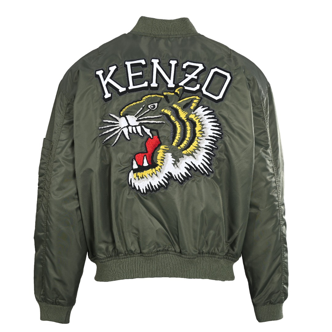 Tiger head embroidered flight suit