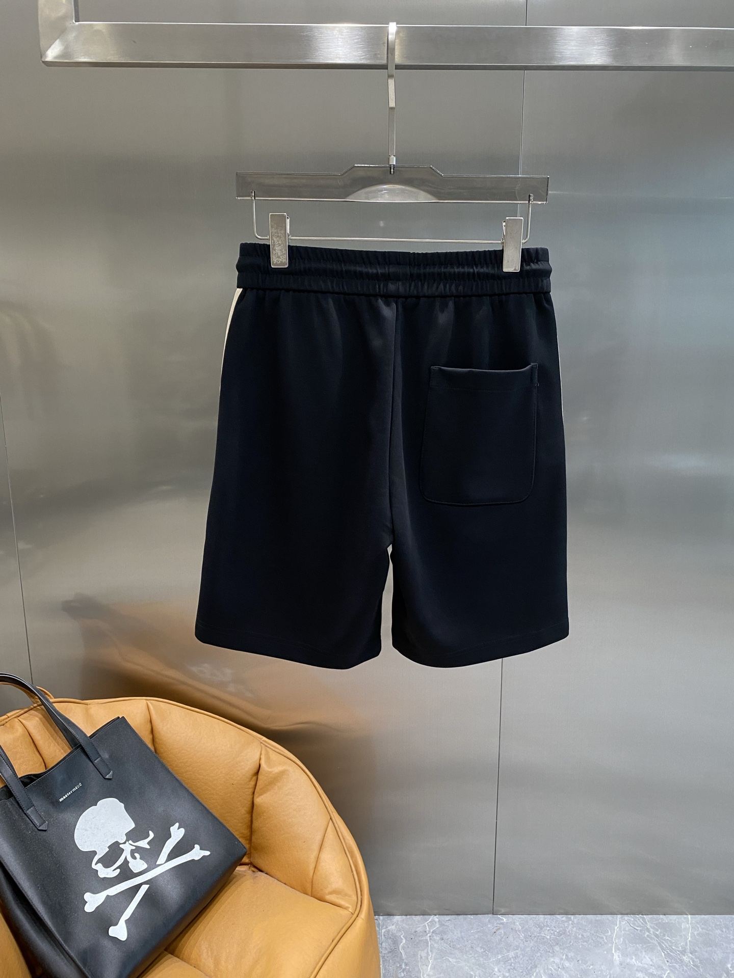 Black Side Printed Shorts