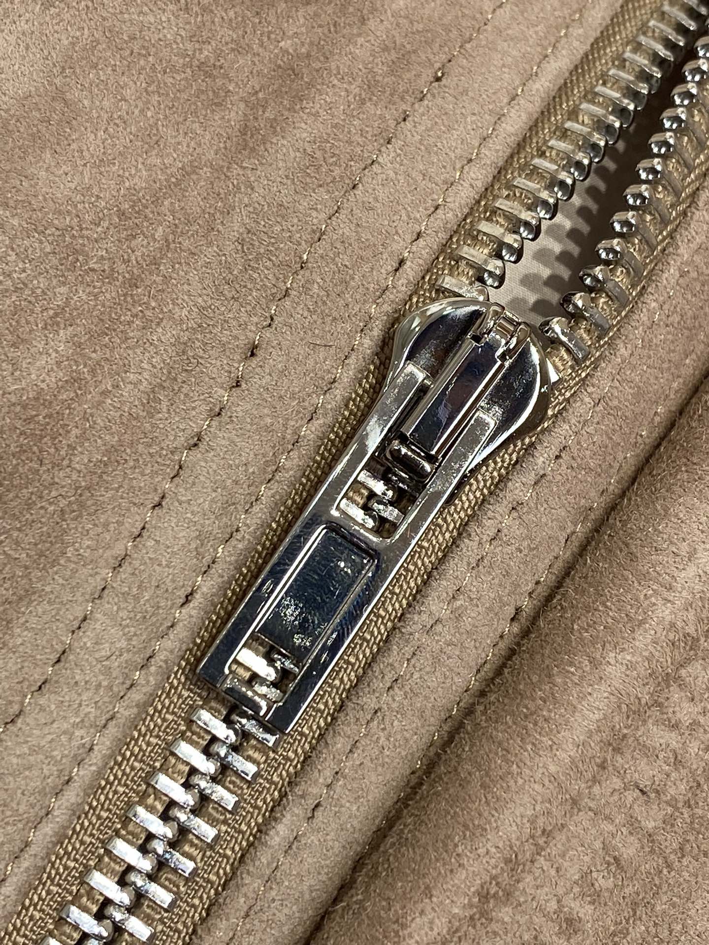 Thick wool 3D embroidered leather jacket