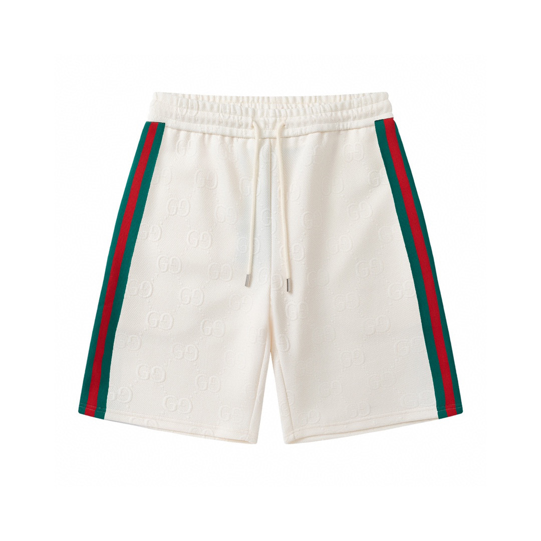 Double G Embroidery Side Stripe Shorts