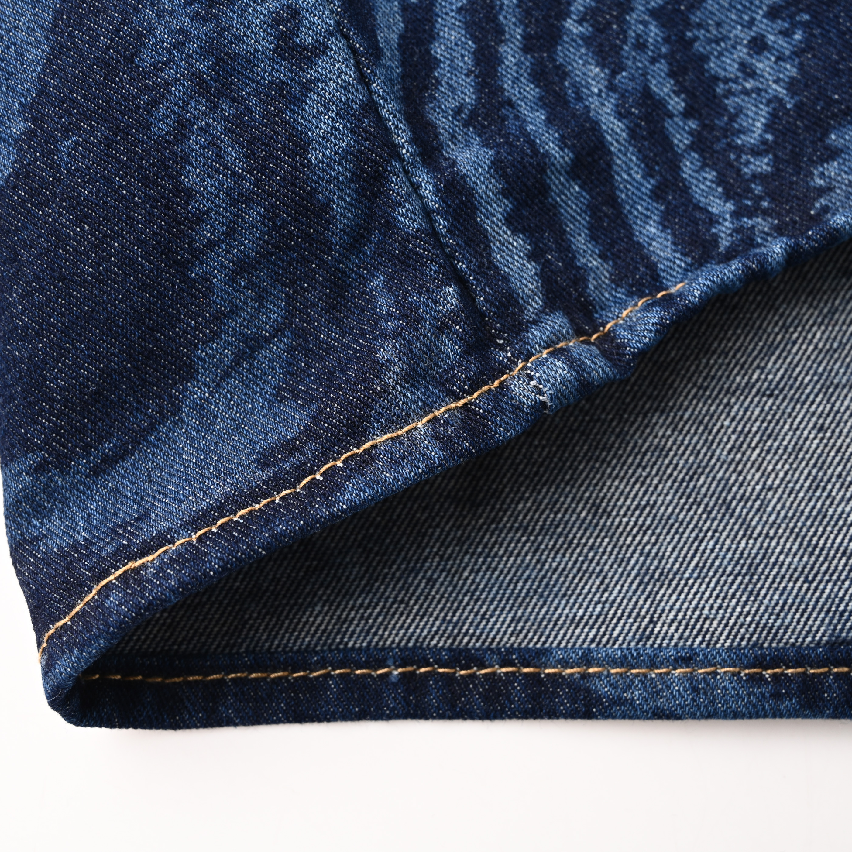 Dark denim short-sleeved shirt