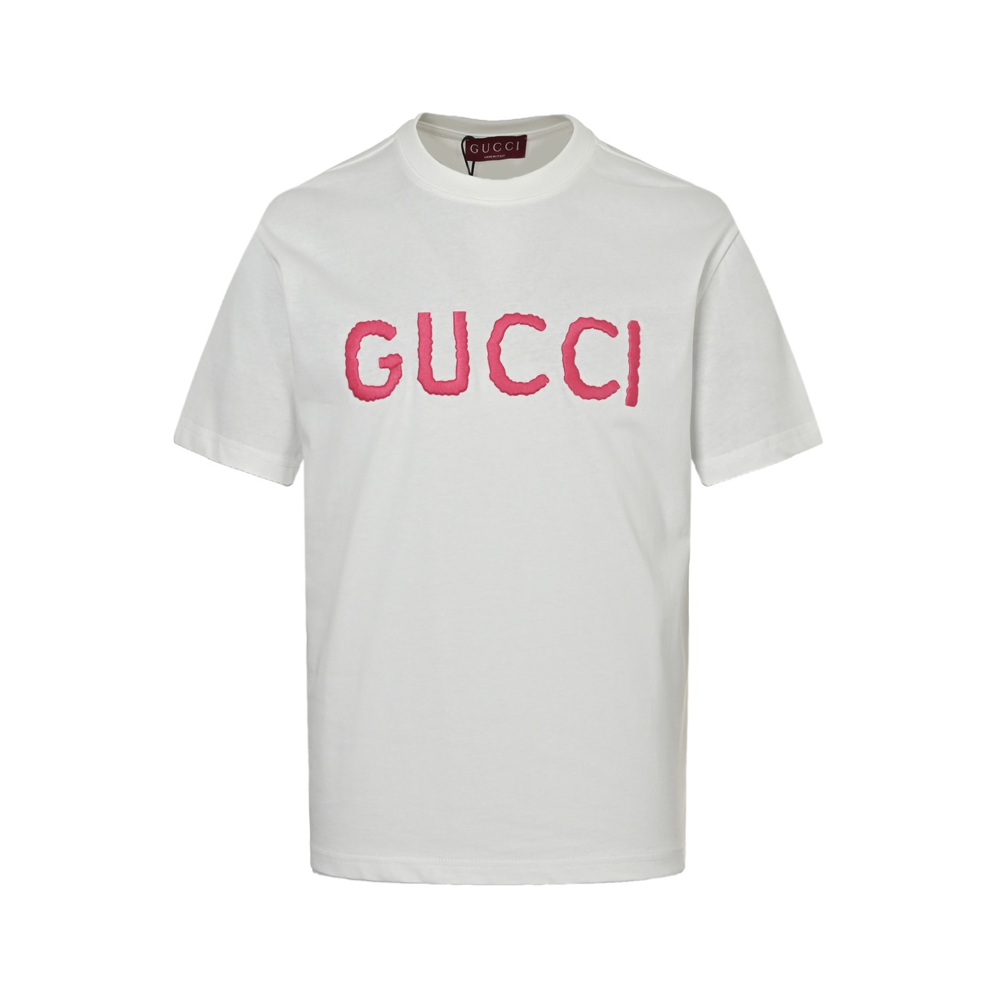 Pink Letter Logo Embroidered T-Shirt