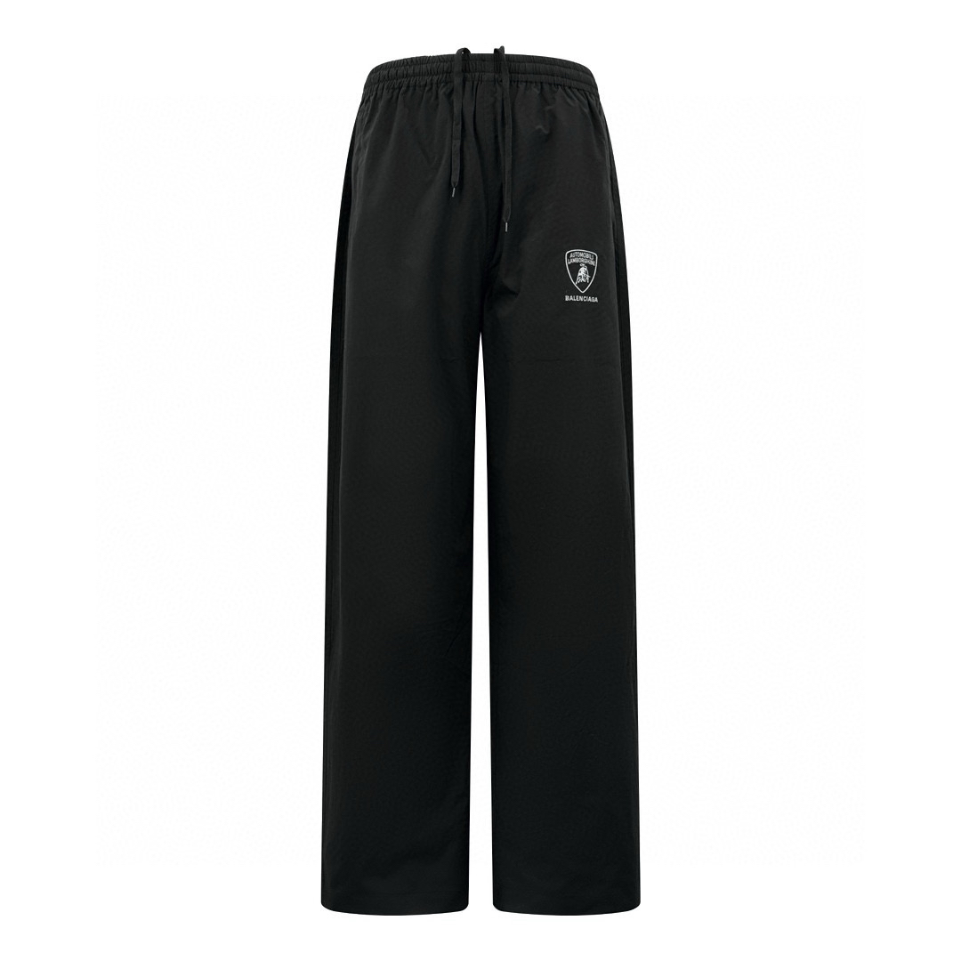 Black embroidered trousers