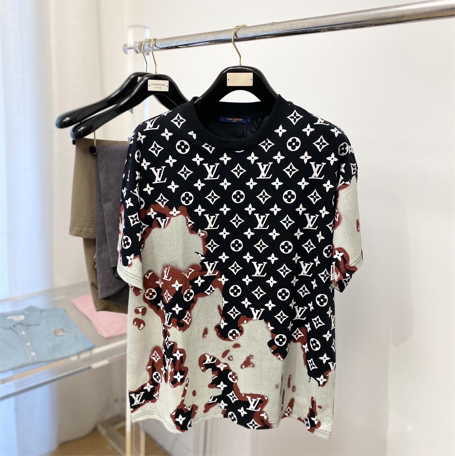 All-over Printed Flame Cloud Crew Neck T-Shirt