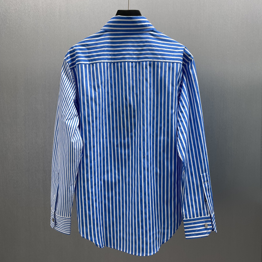 LU Patchwork Striped Shirt