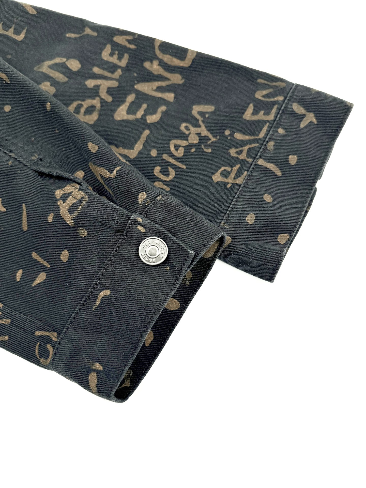 Washed All-Over Print Denim Jacket