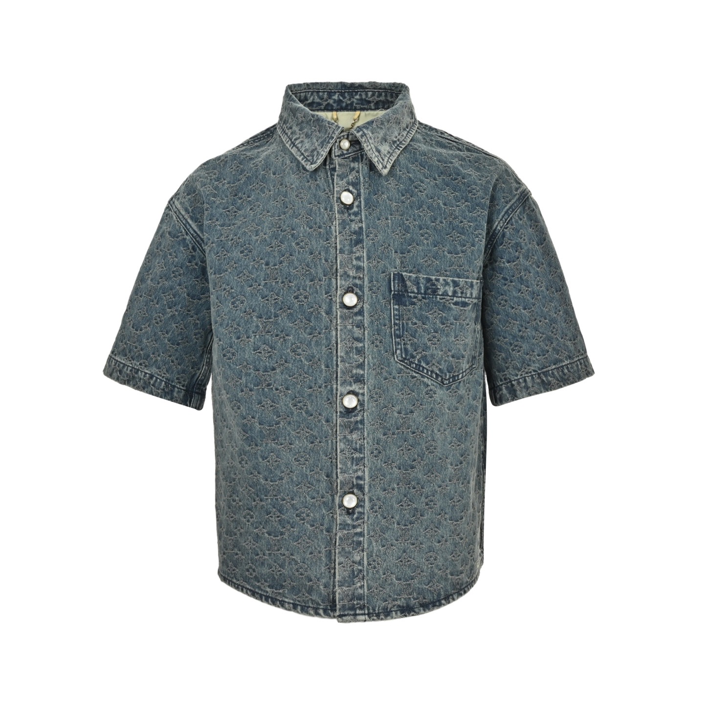 Vintage Printed Denim Shirt