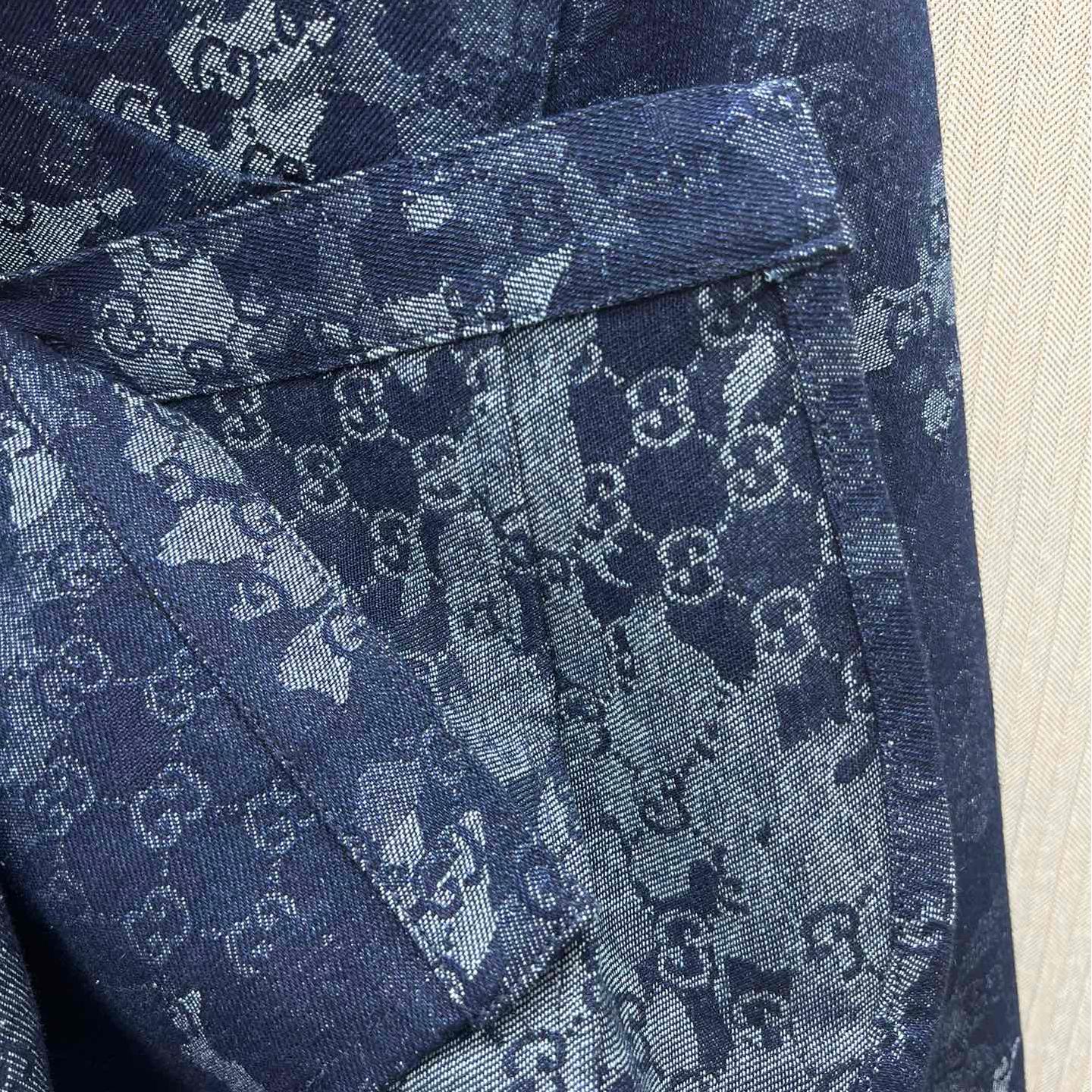 Dark Blue Jacquard Jackets