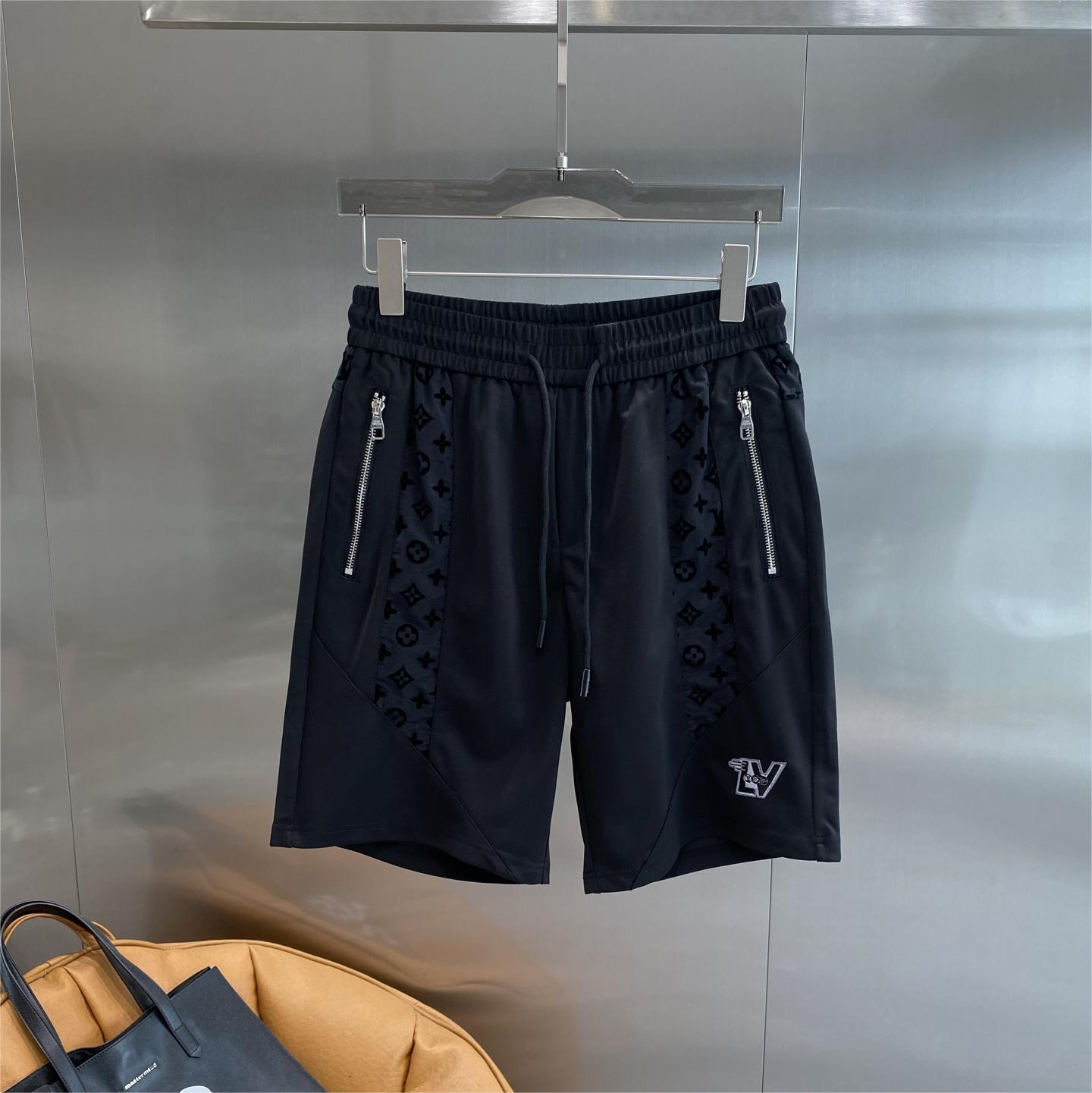 Black Monogram Shorts
