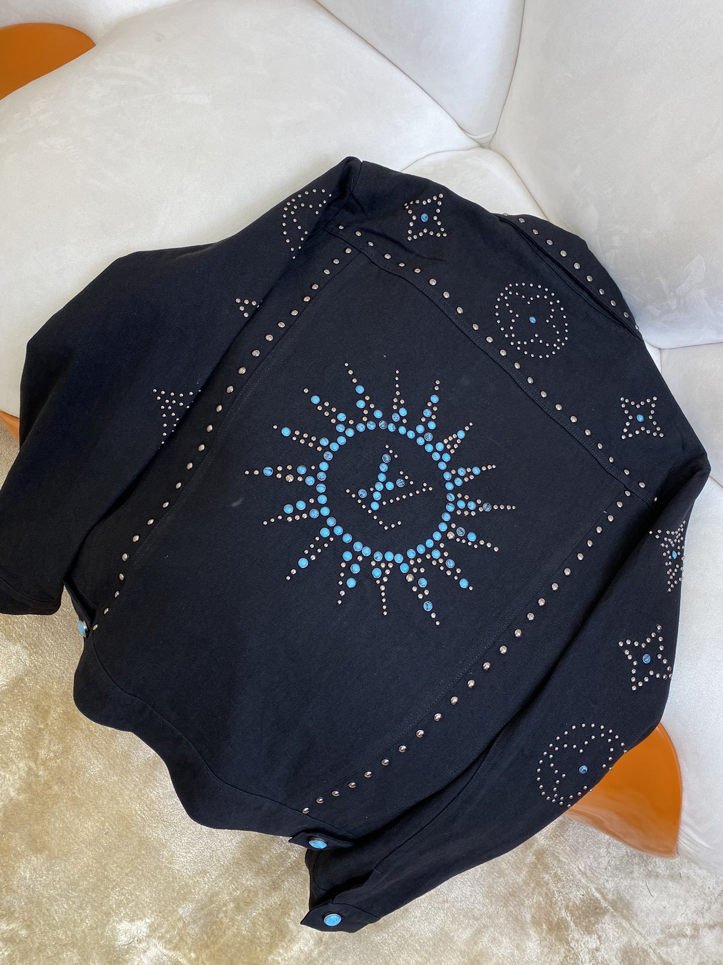 Turquoise Rivet Denim Jacket
