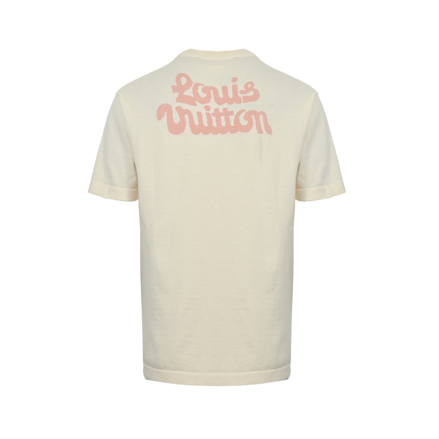 Flower slogan woolen short-sleeved T-shirt