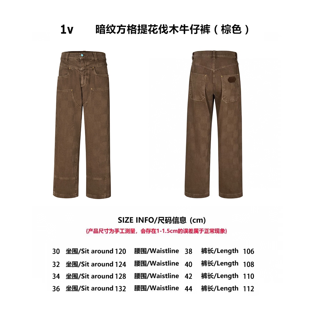 Dark check jacquard lumberjack jeans