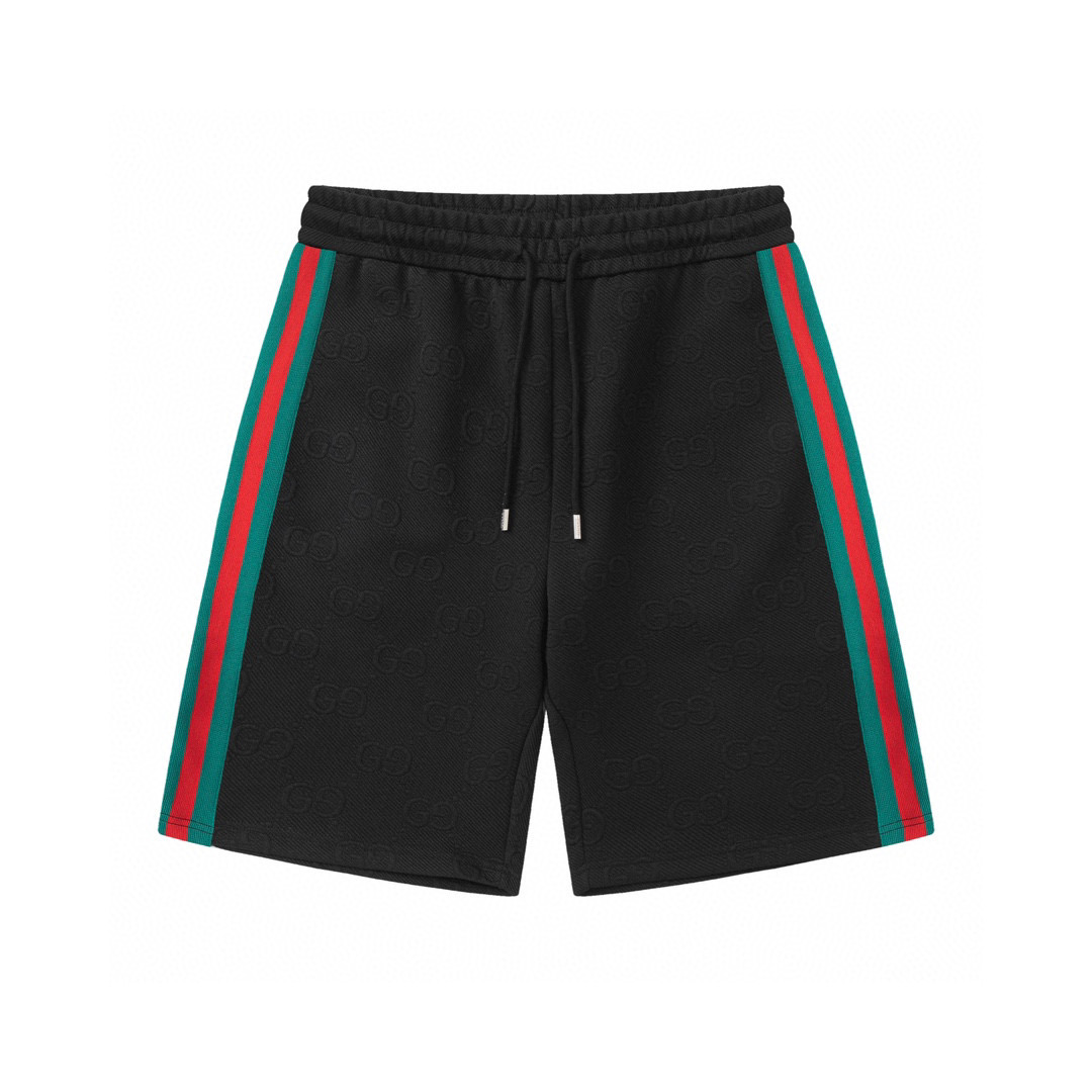 Double G Embroidery Side Stripe Shorts