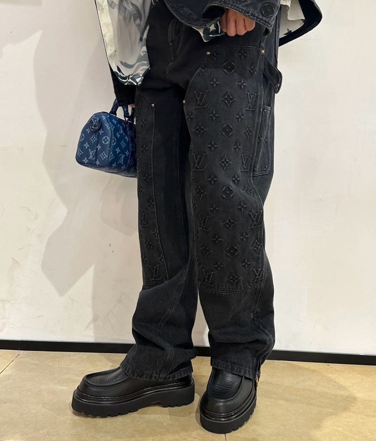 Carpenter Pants With Embossed Letters