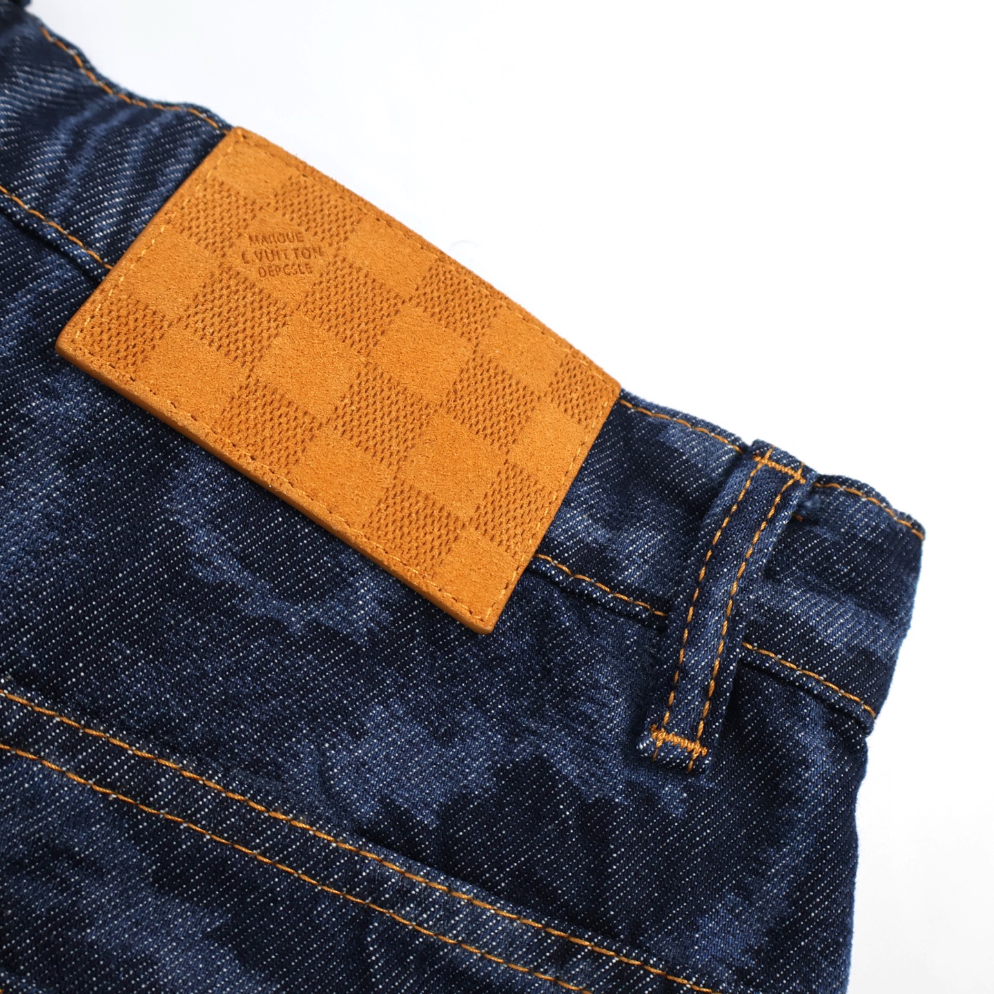 Men's Pixelated Tree Print Denim Jeans