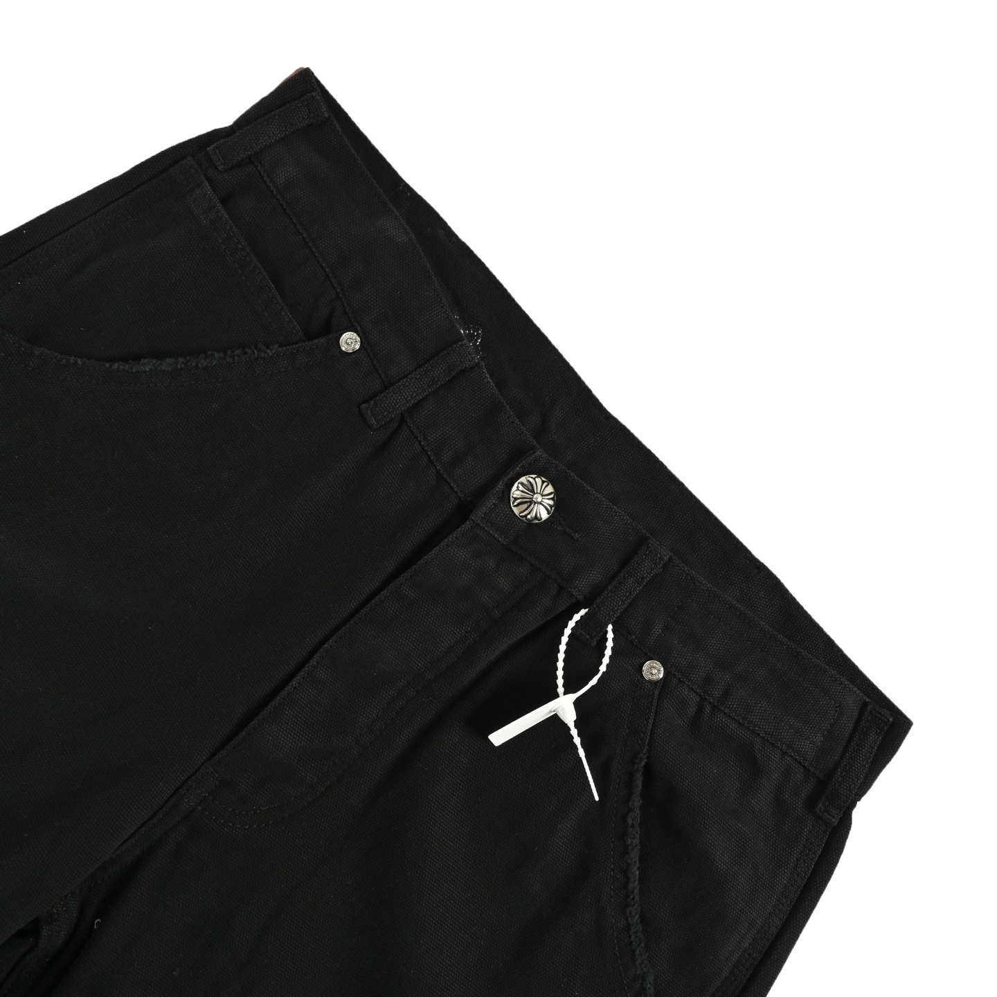 Leather label cross cargo jeans