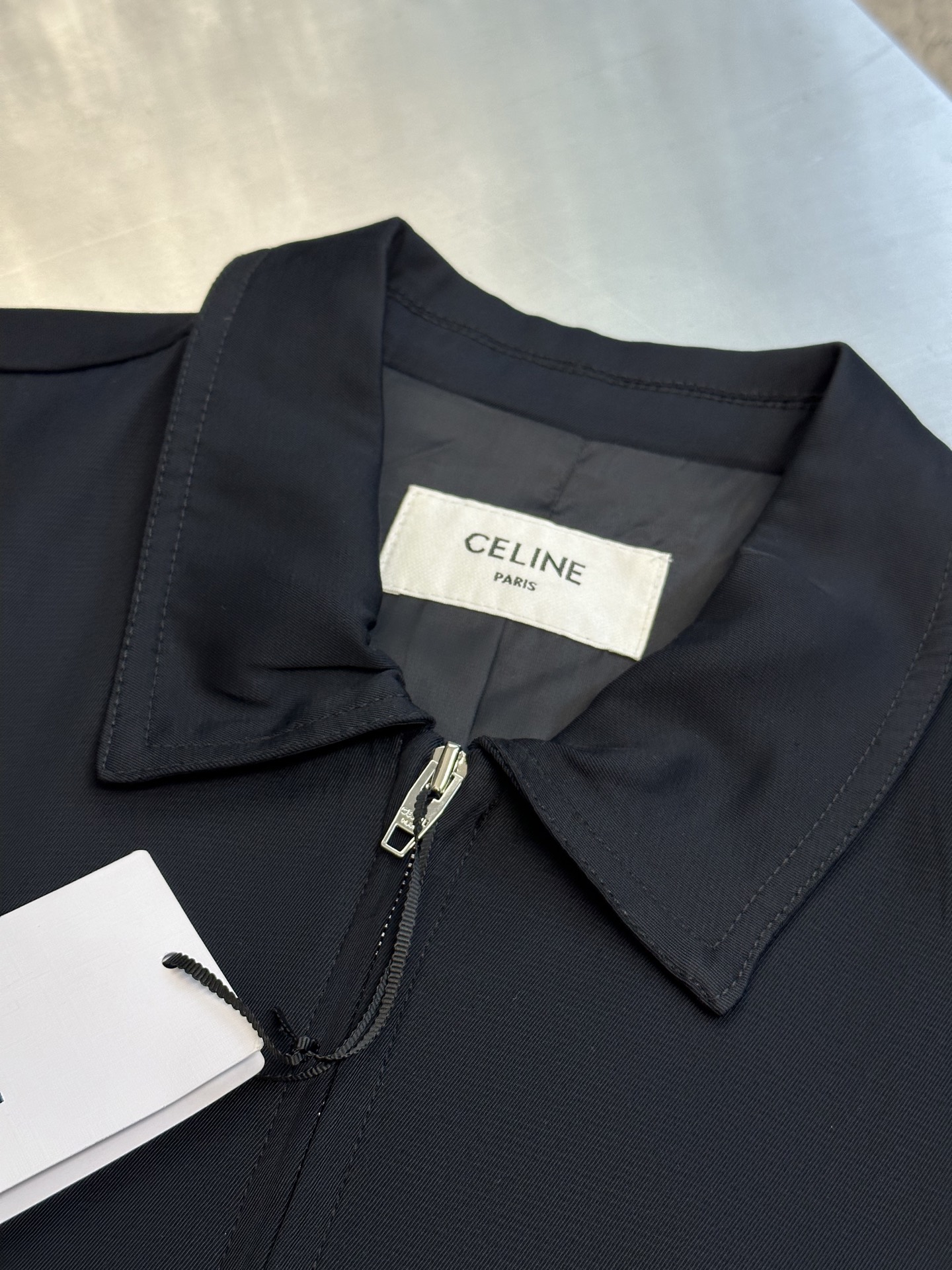 Cocoon silk zipper jacket