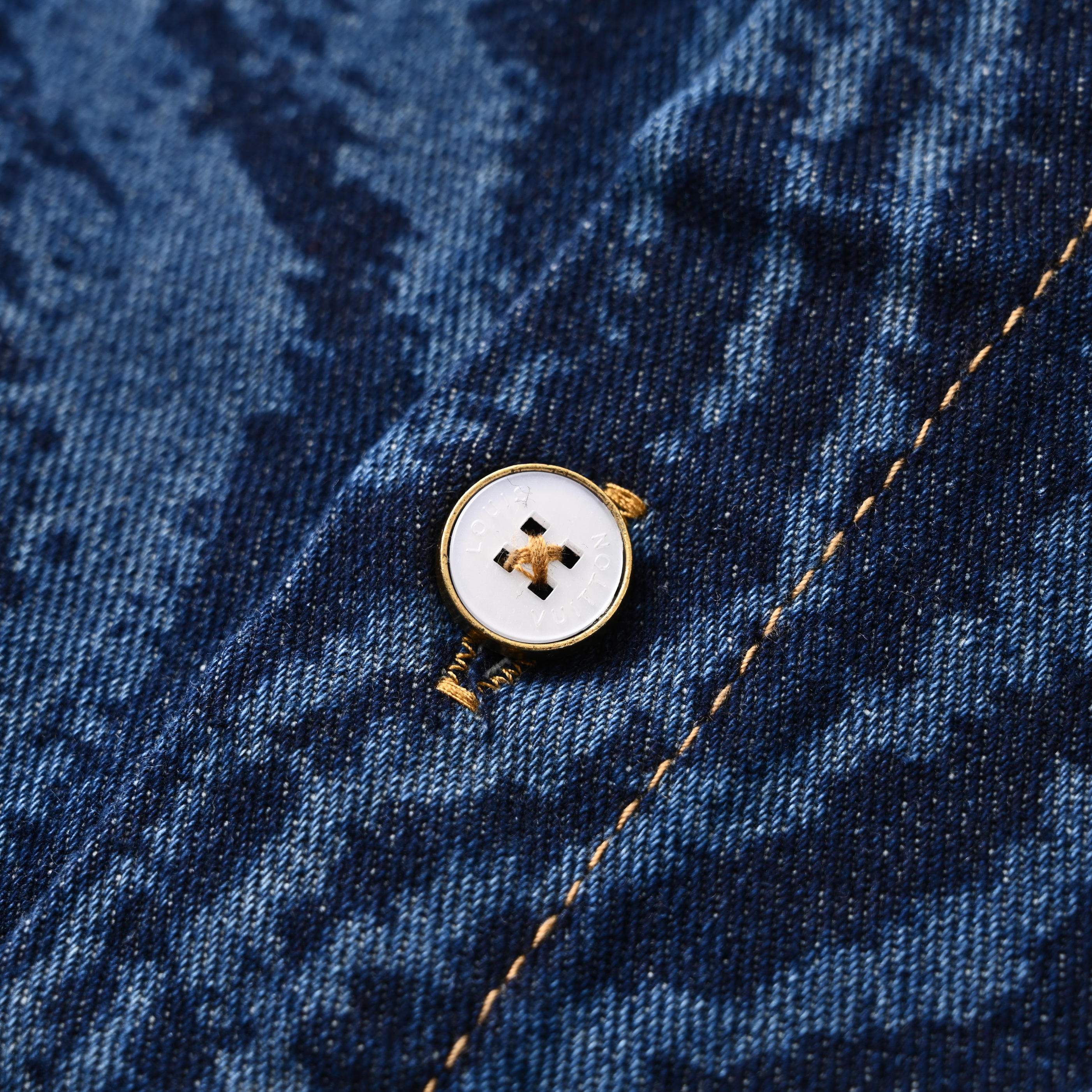 Dark denim short-sleeved shirt