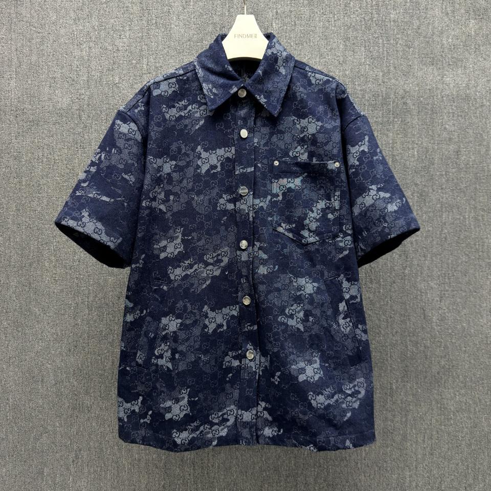 GG jacquard denim shirt
