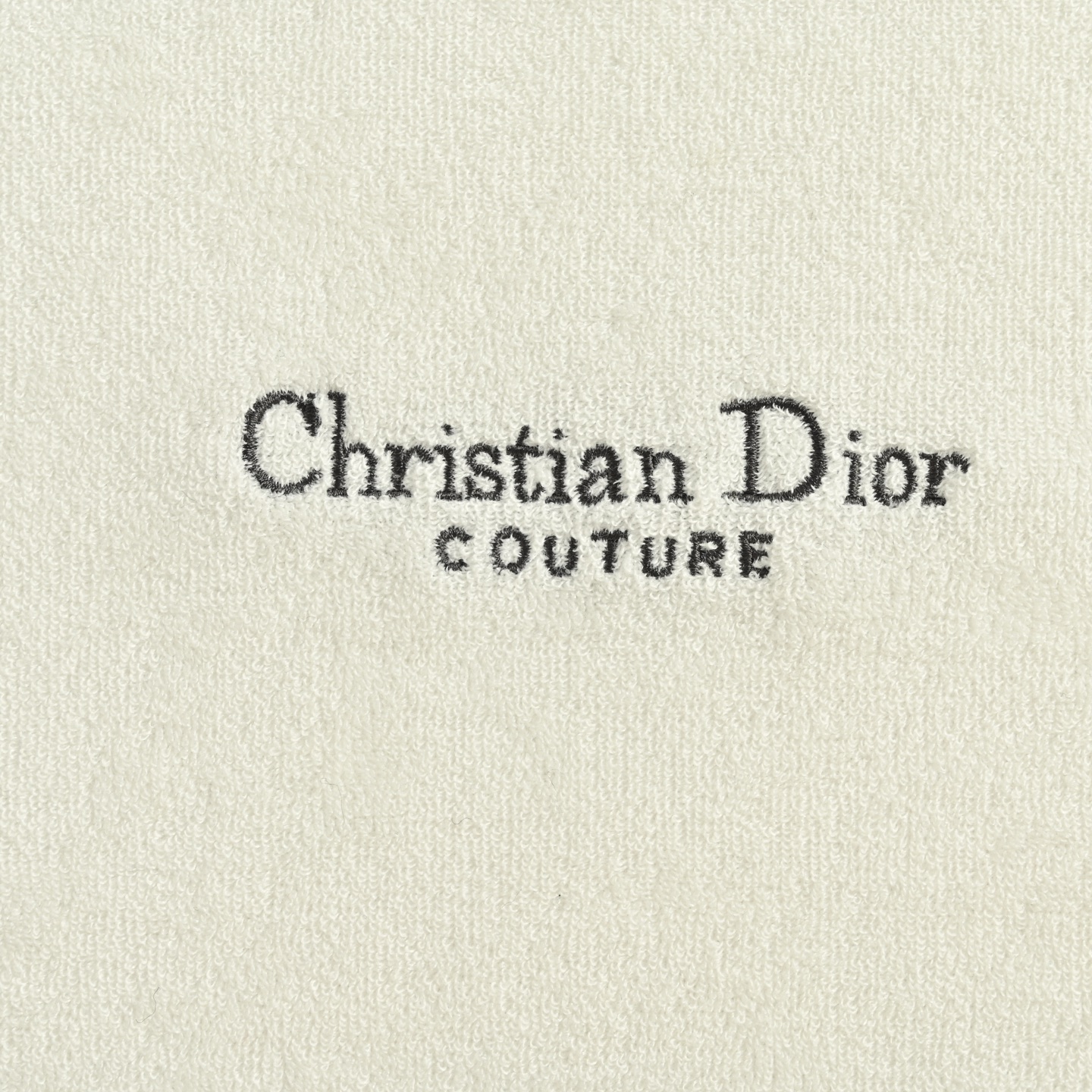 Embroidered Terry Fabric T-Shirt