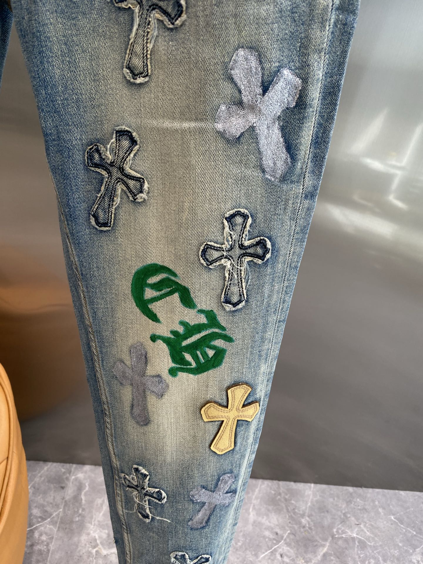 Washed Durable Denim Jeans