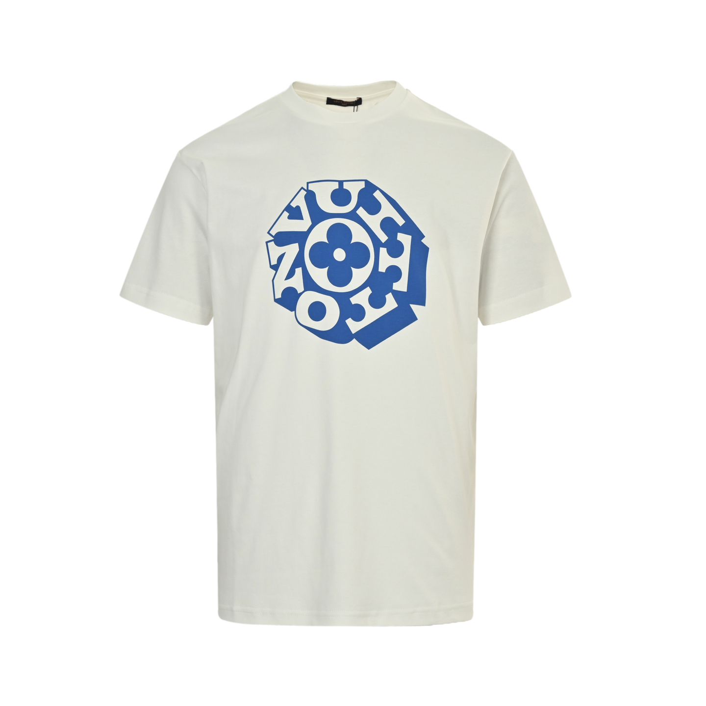 Letter and Floral Print Crew Neck T-Shirt