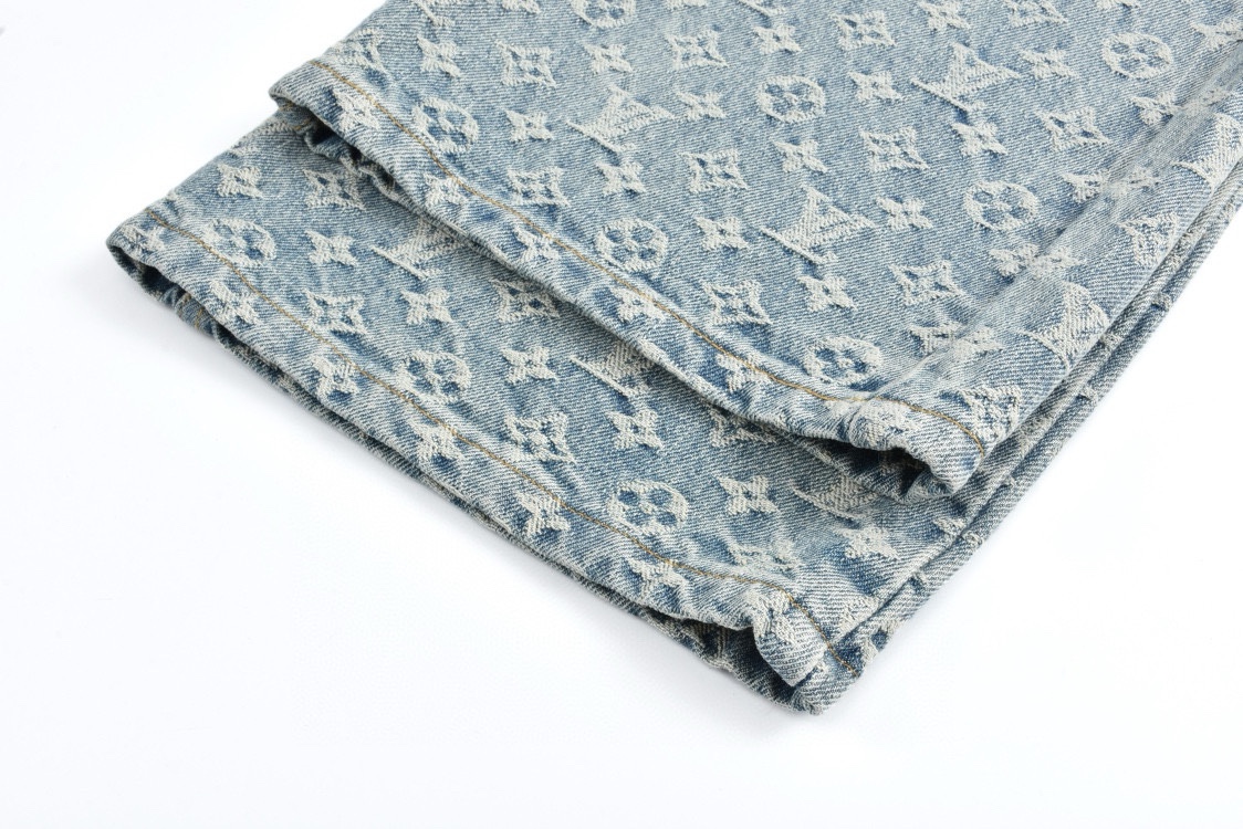 Macaron Embroidered Jacquard Jeans