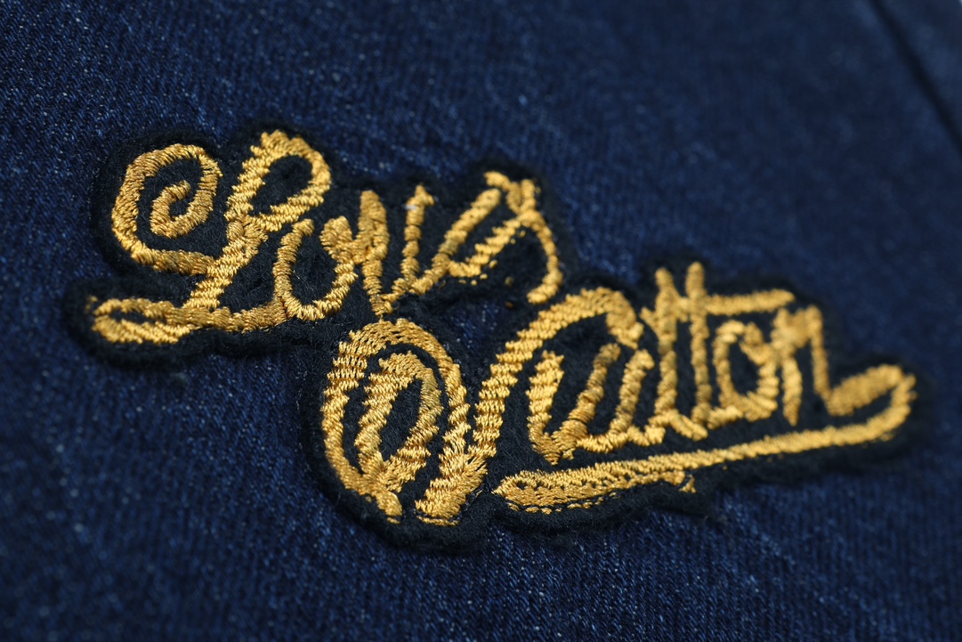 Rope Signature Letter Embroidery Denim Short