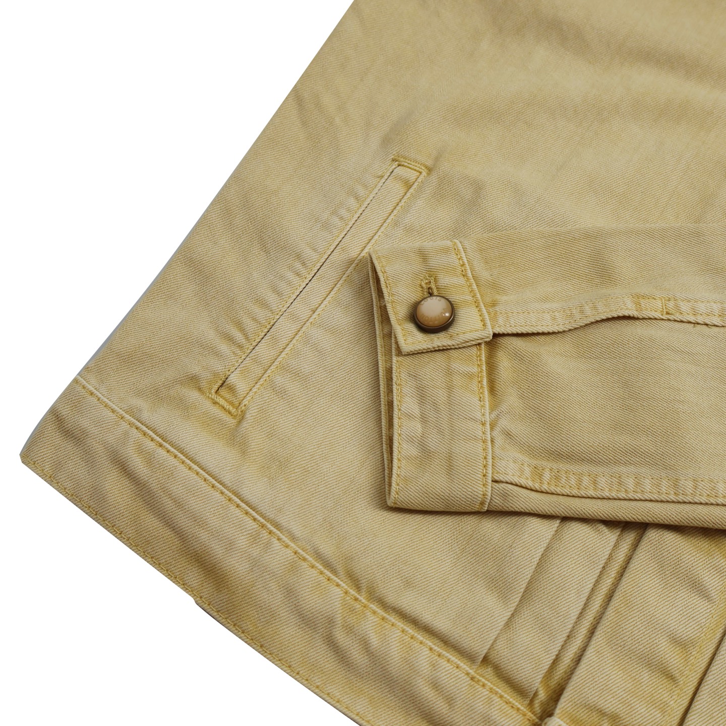 Denim jacket with embossed pockets