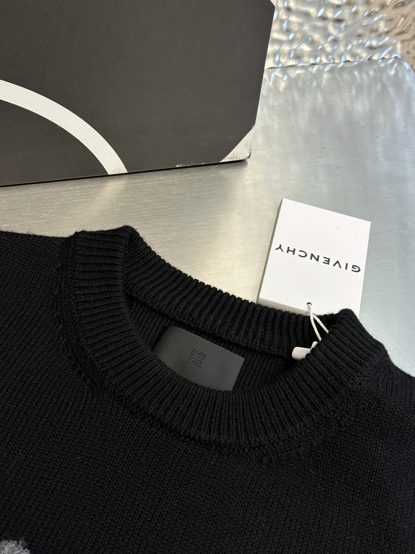 Blue Bow-Embellished Sweater