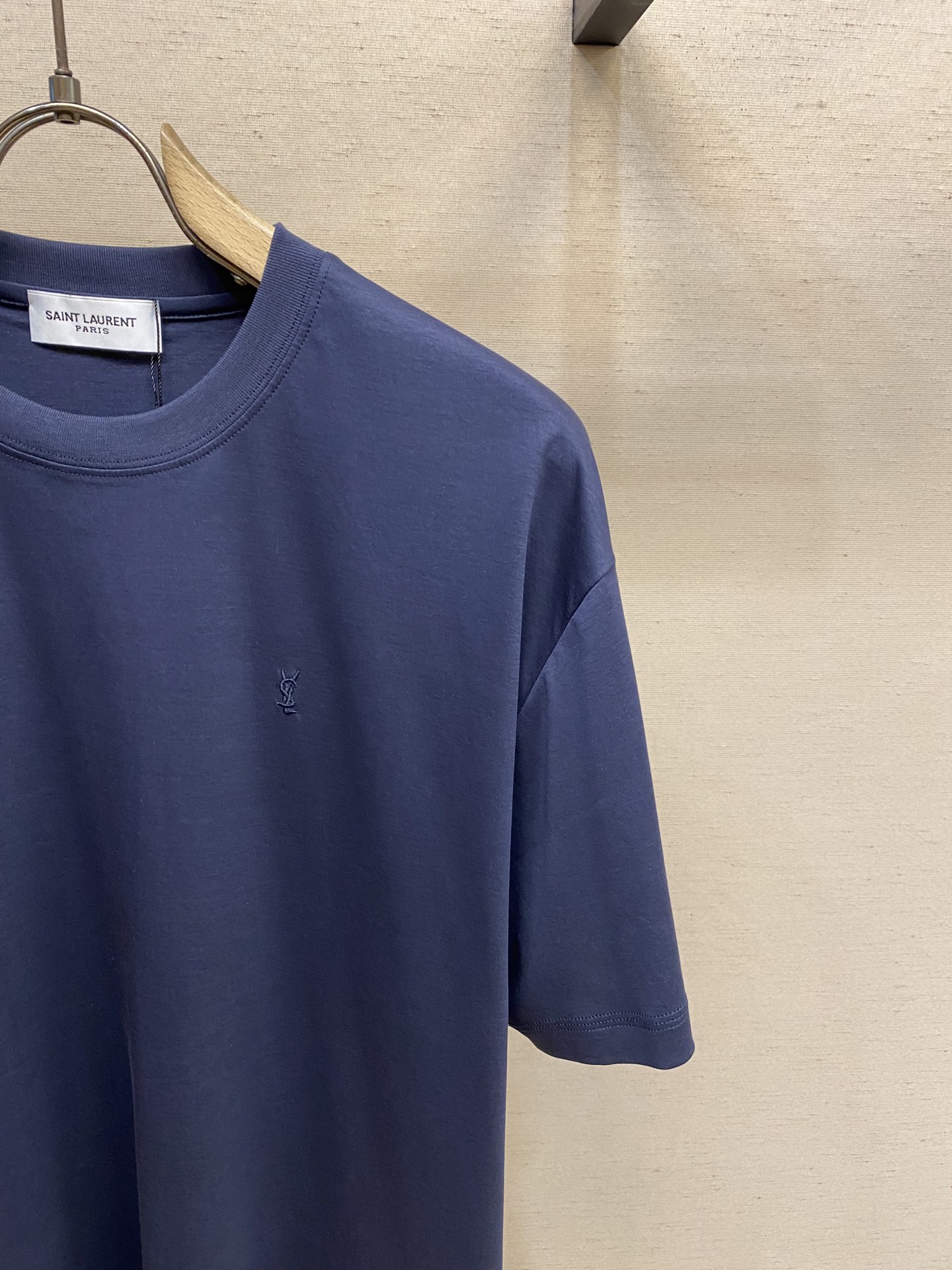 Mulberry Silk Embroidered Short-Sleeve T-Shirt