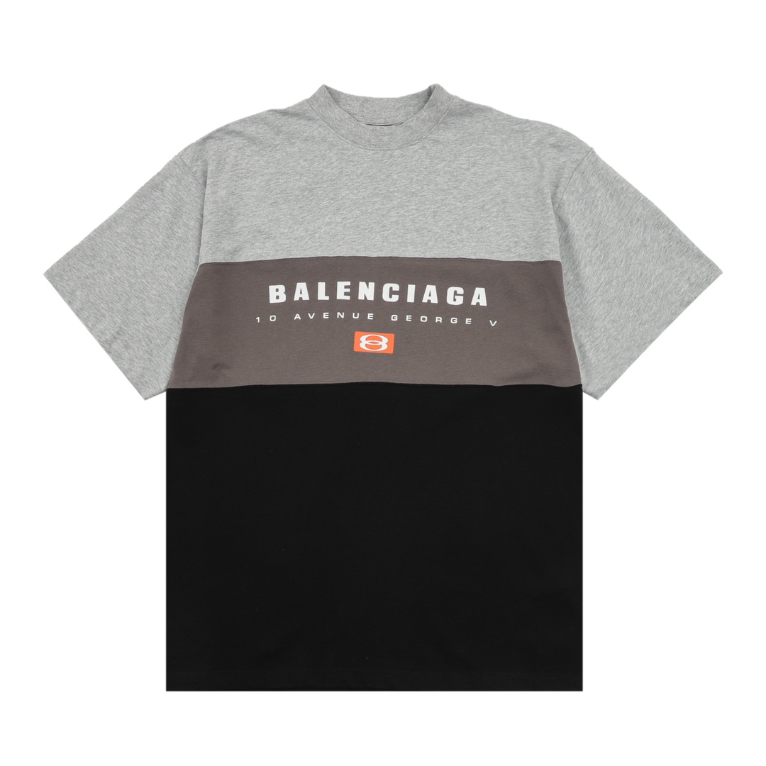 Paris Tricolor Stitching Icon Short Sleeve T Shirts