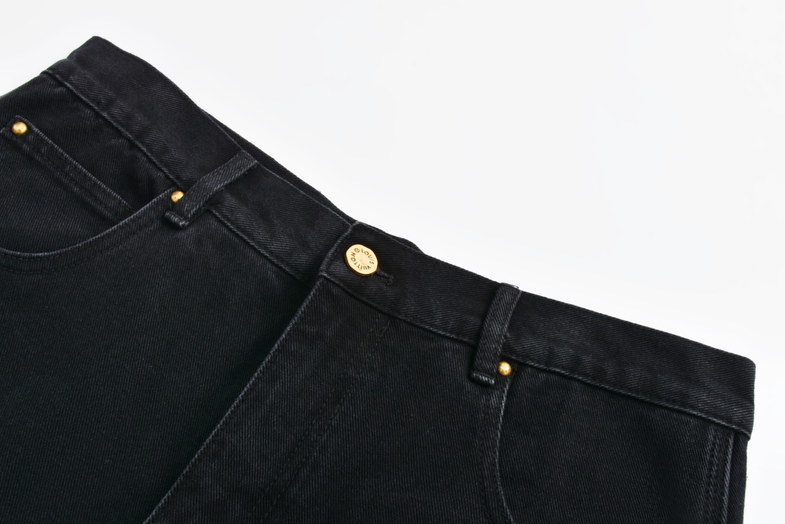 Black Denim Classic Cargo Shorts