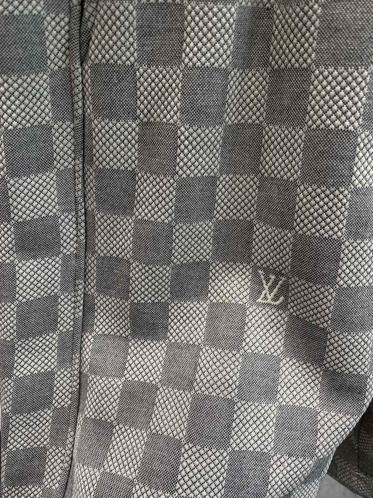 Gray and White Checkered Shorts