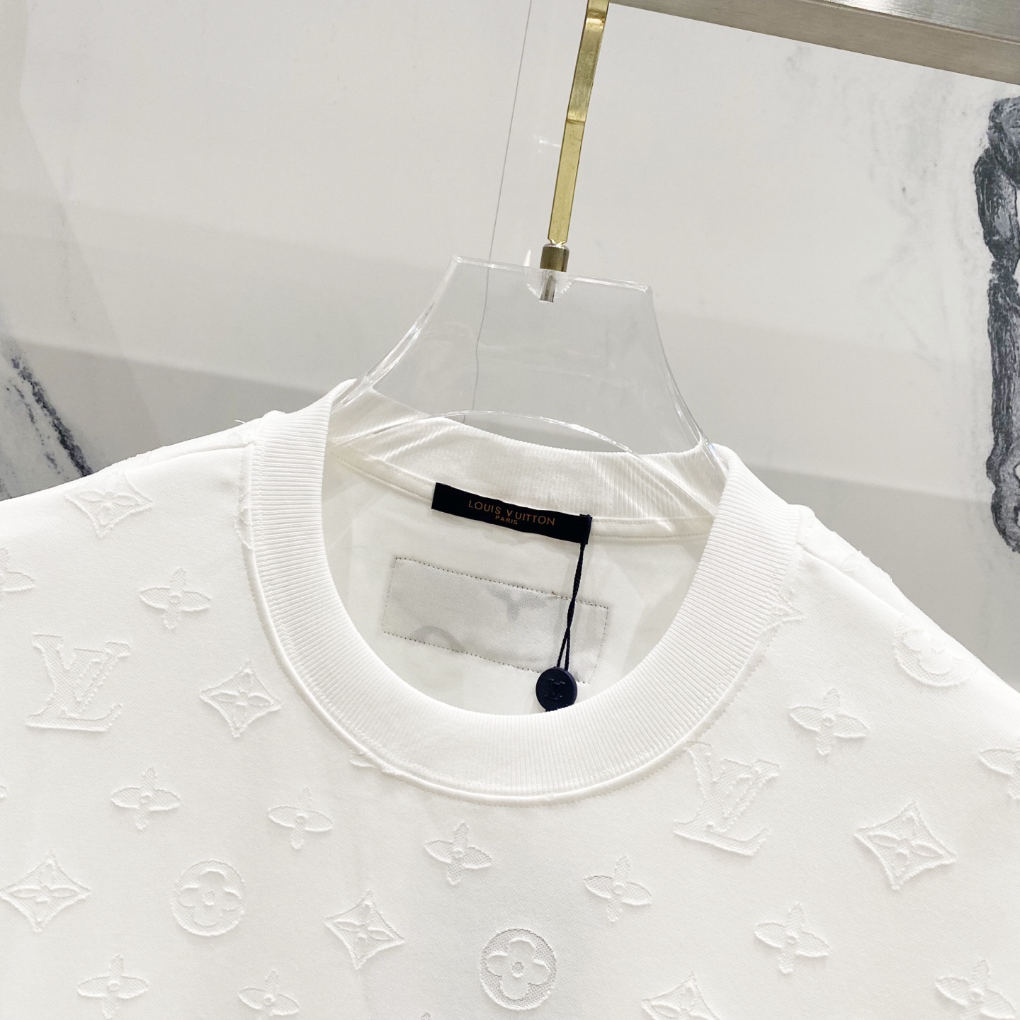 All-over Embroidered Printed Lettering T-shirt