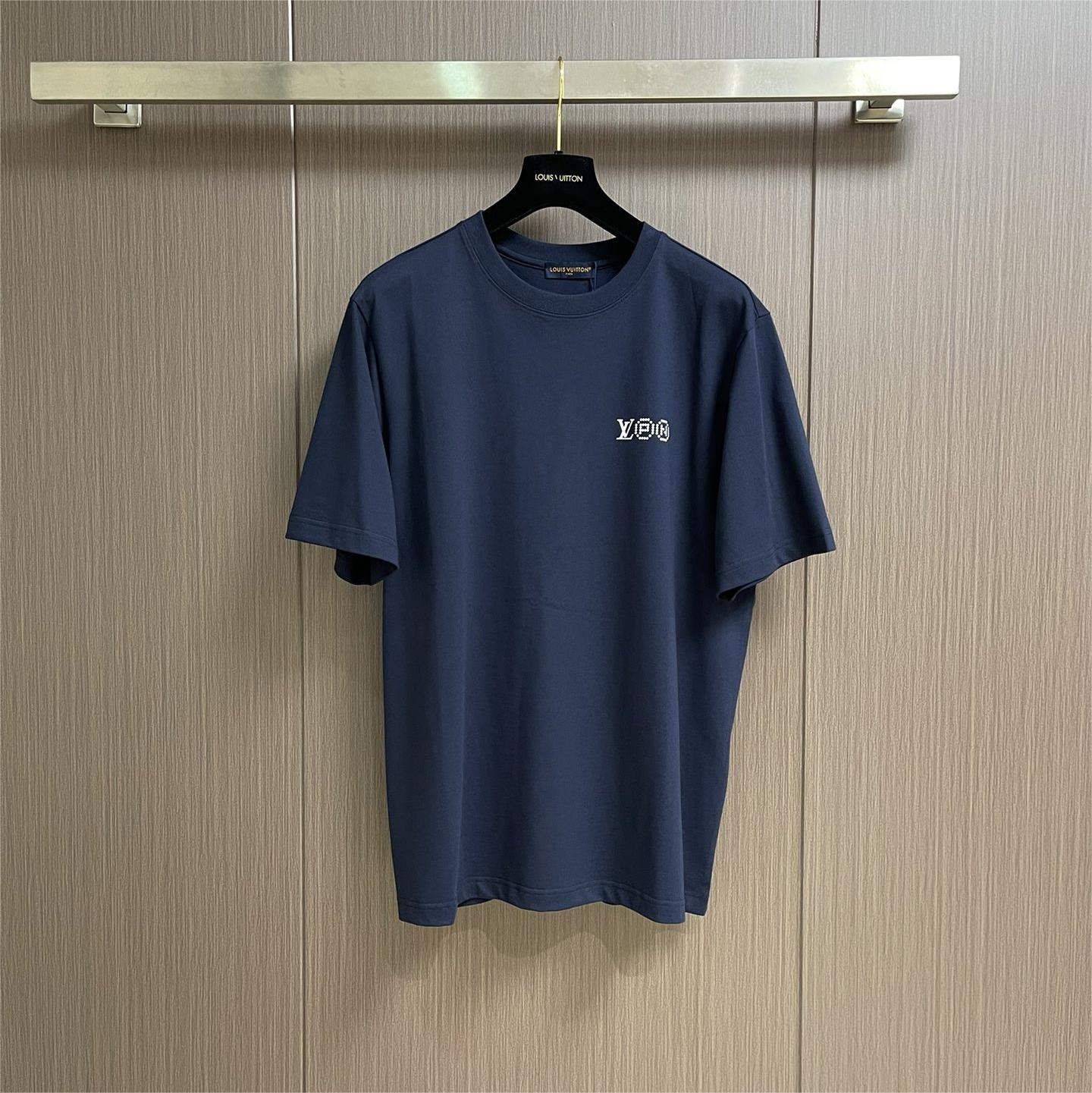 Navy Blue Trendy Cartoon Graphic T-Shirt