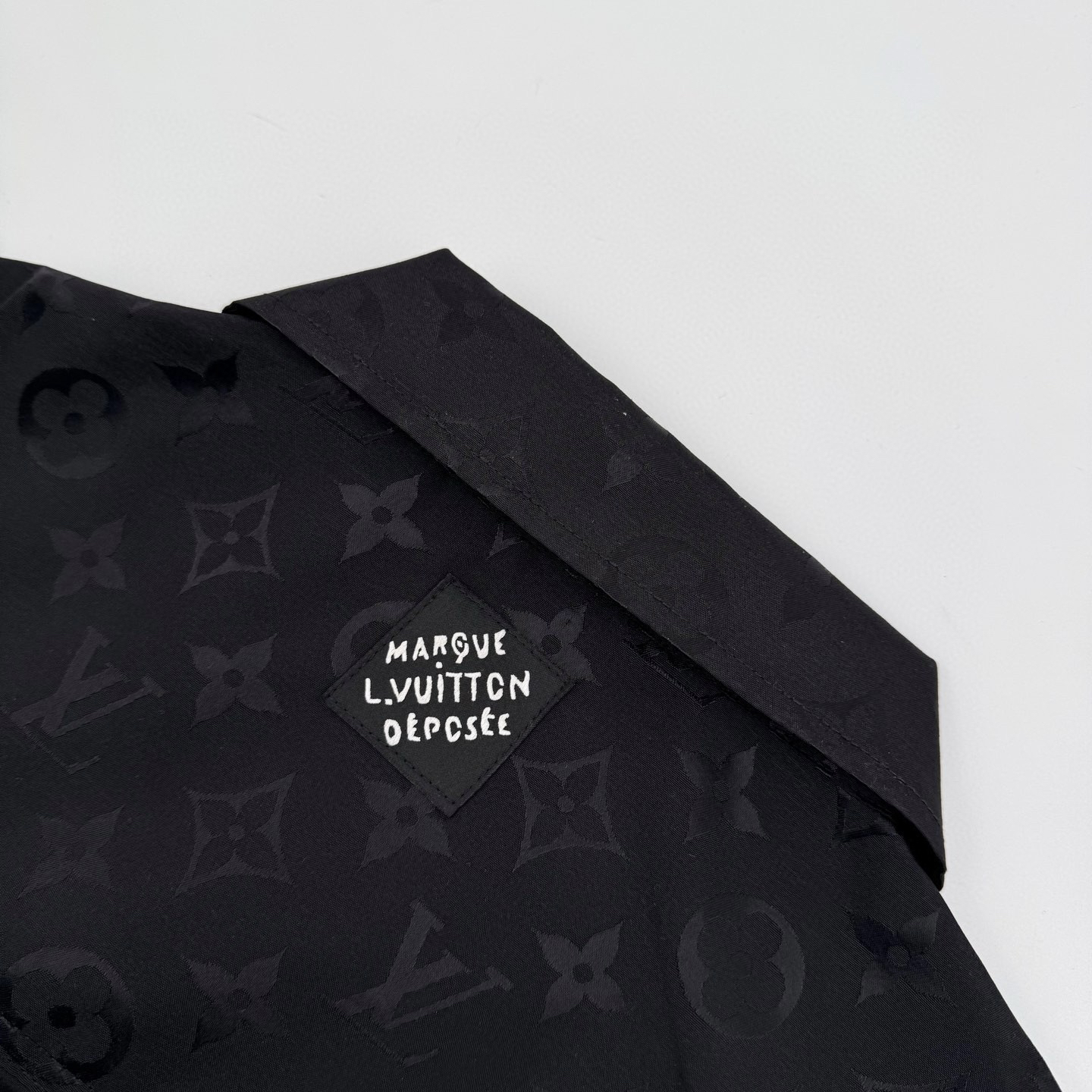 Silk all-over diamond print shirt