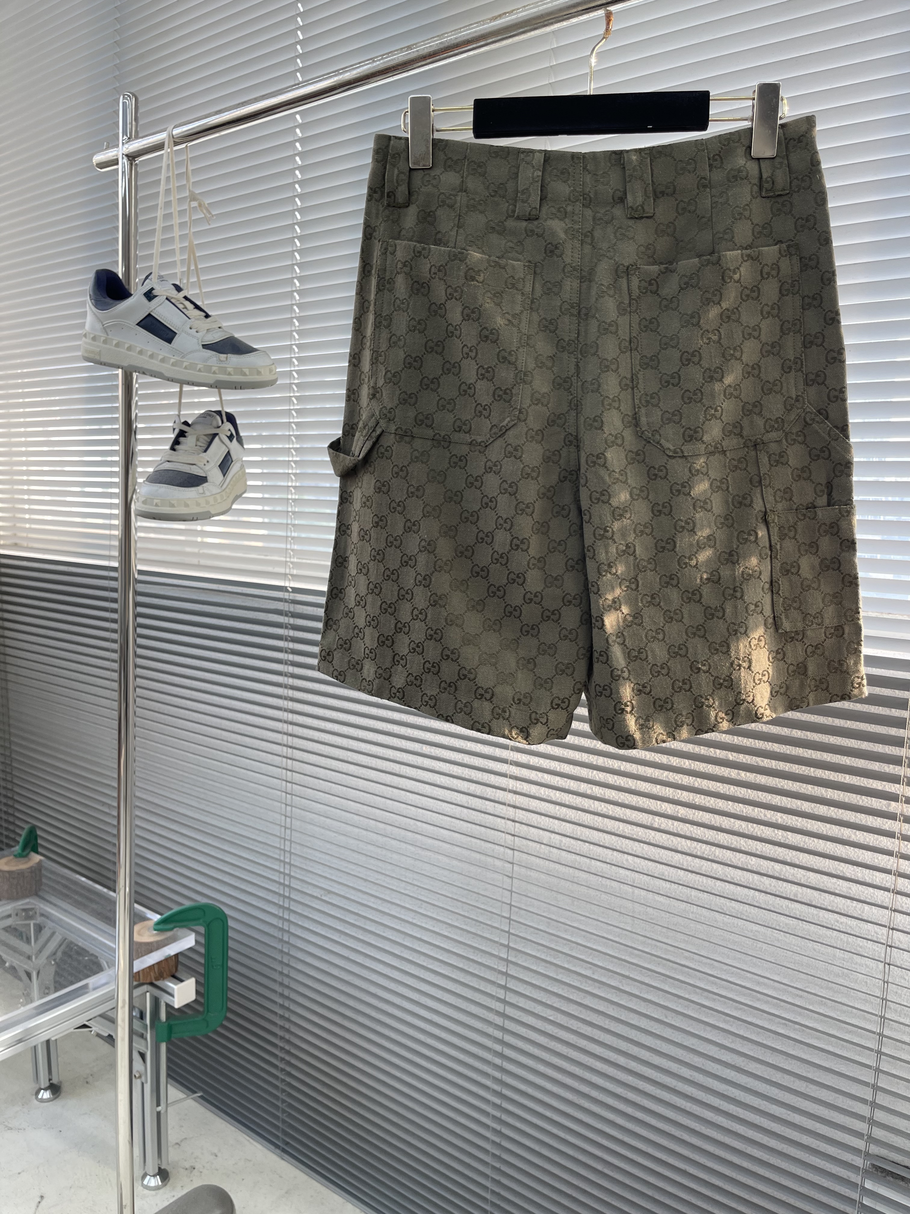Forest Green Canvas Shorts