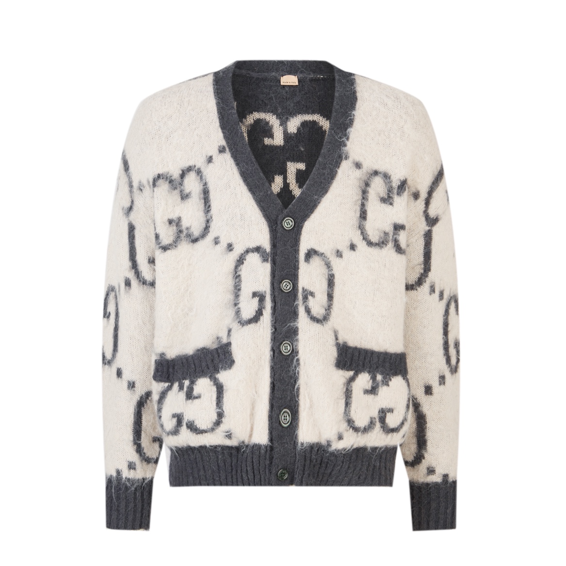 Reversible Mohair Cardigan Sweater