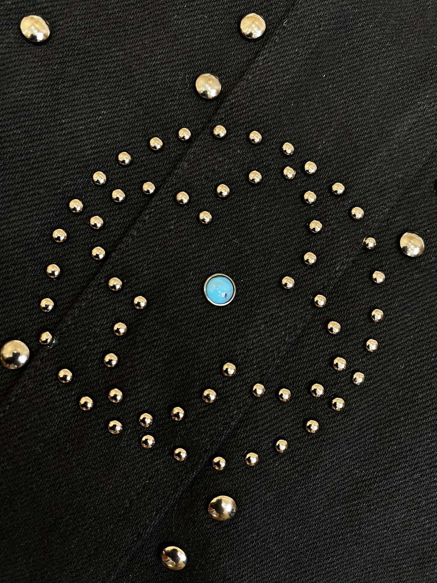 Turquoise Rivet Denim Jacket