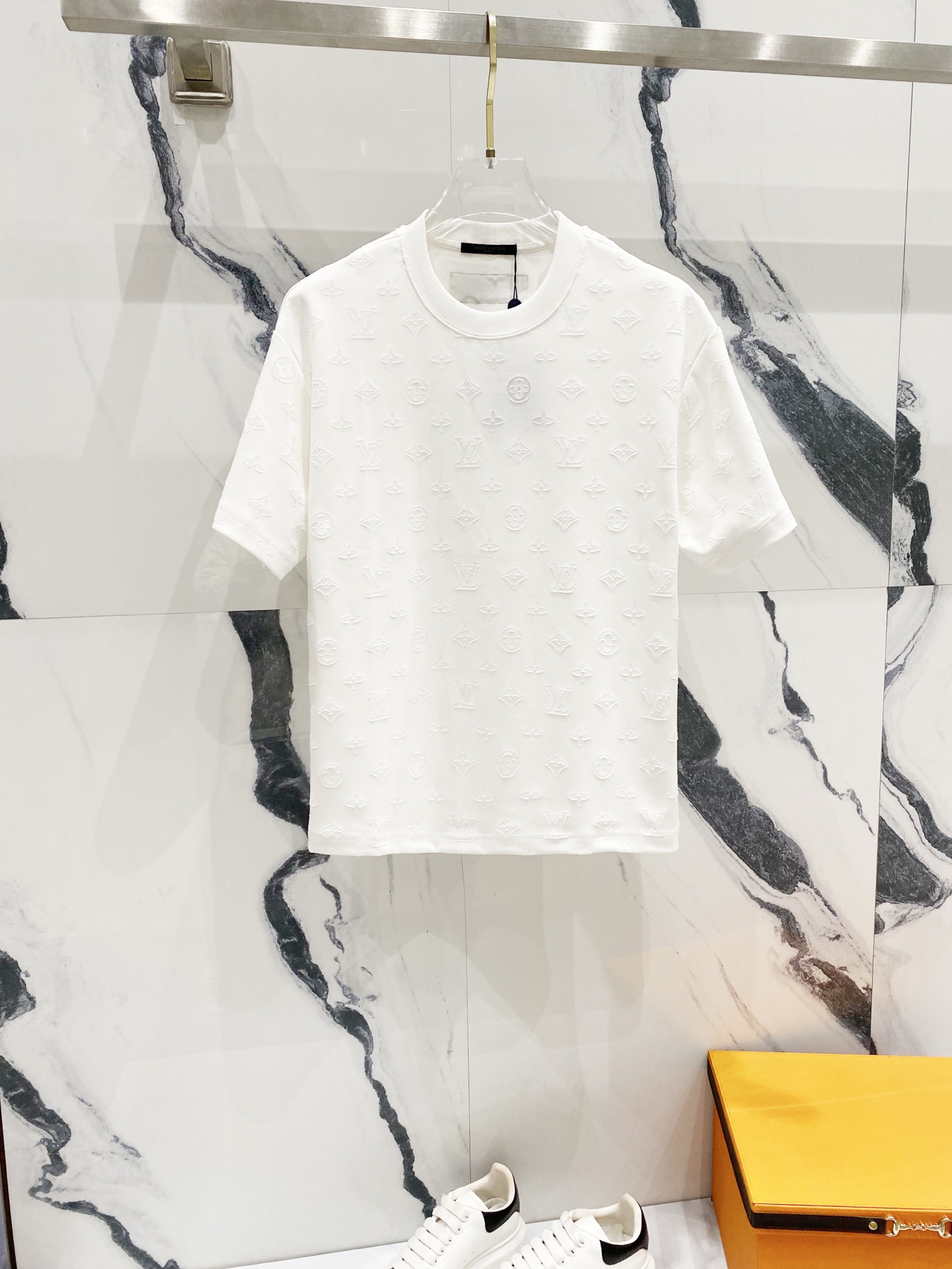 All-over Embroidered Printed Lettering T-shirt