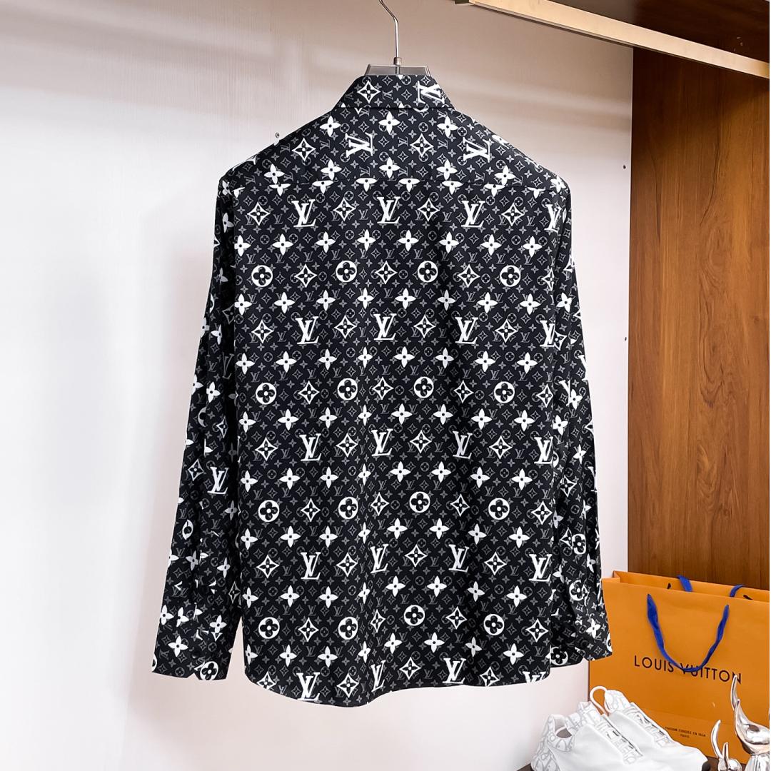 New Men-s Full Print Jacquard Shirt