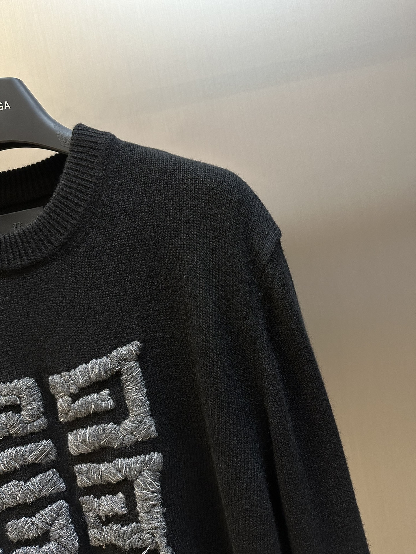 Blue Bow-Embellished Sweater