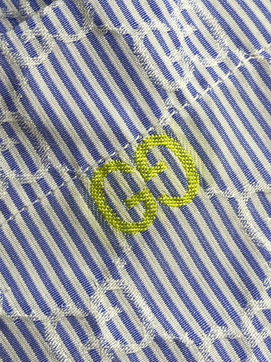 GG Stripe Slub Cotton Long-Sleeve Shirt