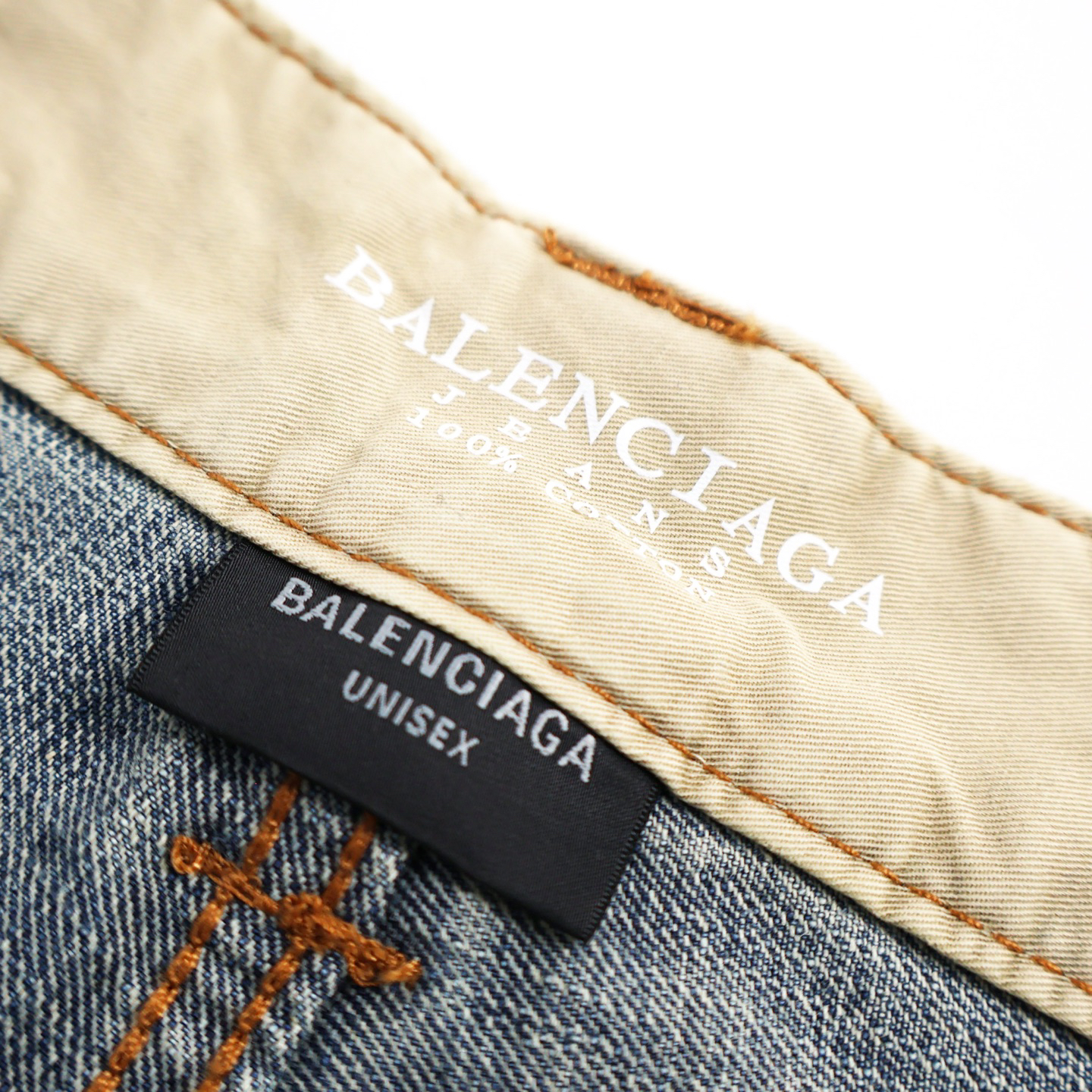 Red Lettering Embroidered Jeans