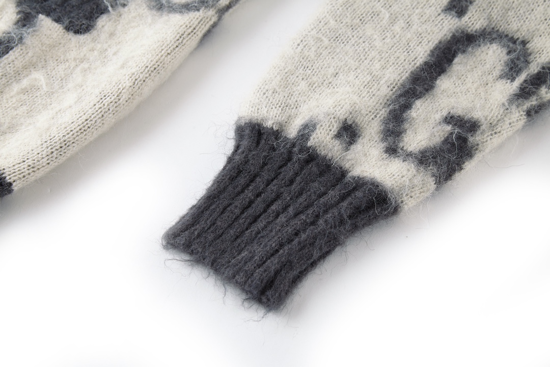 Reversible Mohair Cardigan Sweater