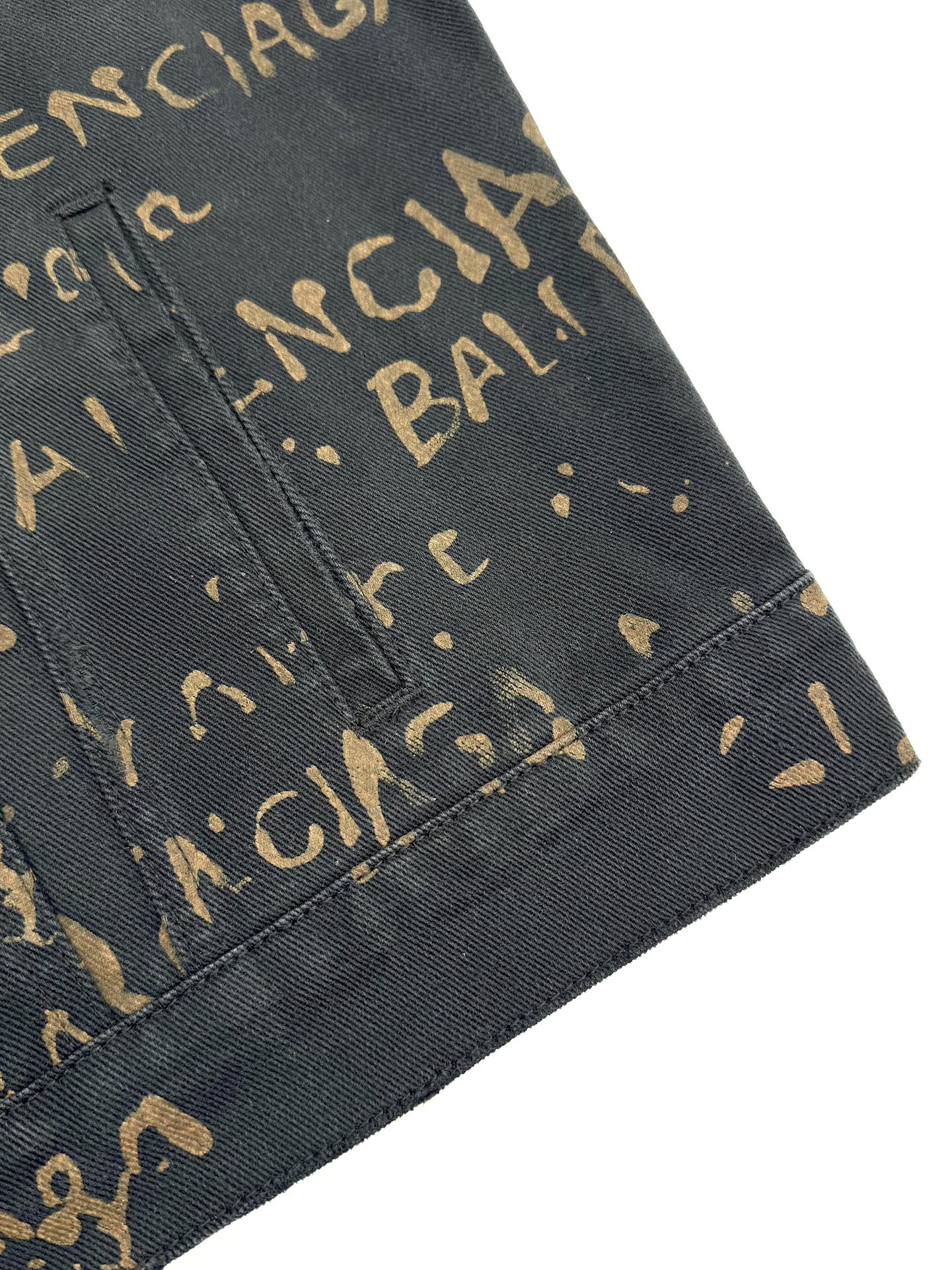 Washed All-Over Print Denim Jacket