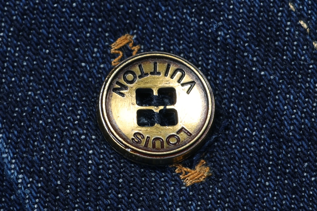 Rope Signature Letter Embroidery Denim Shirt