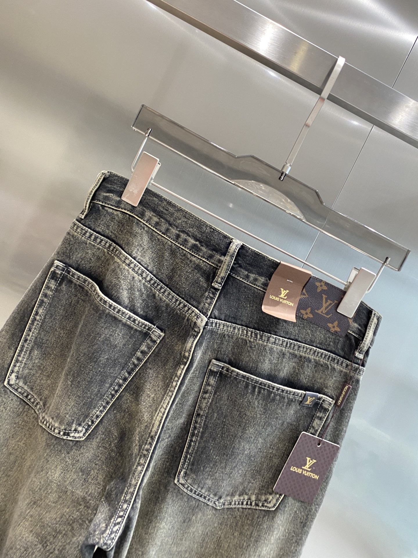 Washed Black Denim Jeans