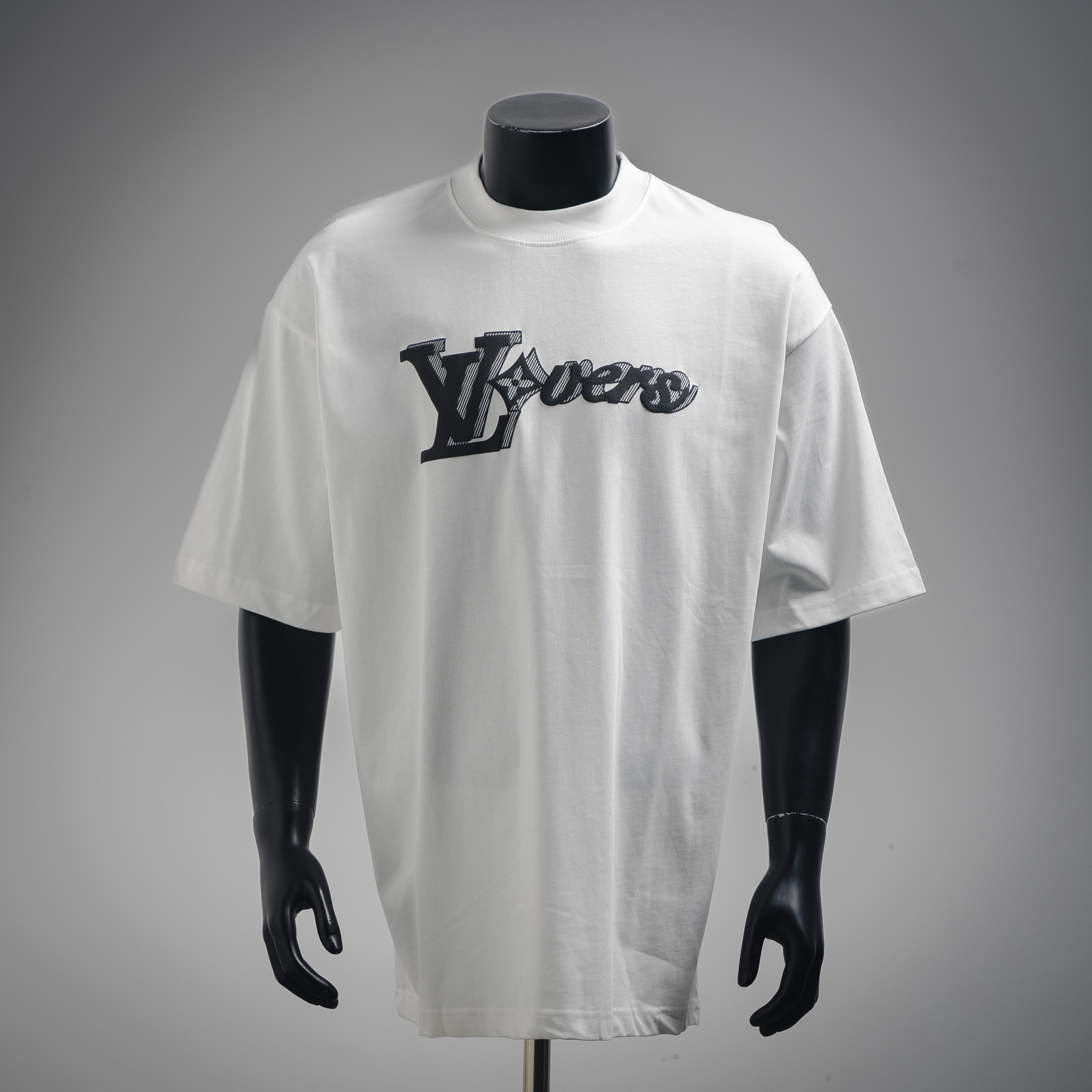 25SS Overlapping Letter Print Short Sleeve T-Shirt